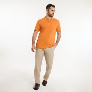 Polera Básica Lisa Regular Manga Corta Cuello Piqué Hombre Herald