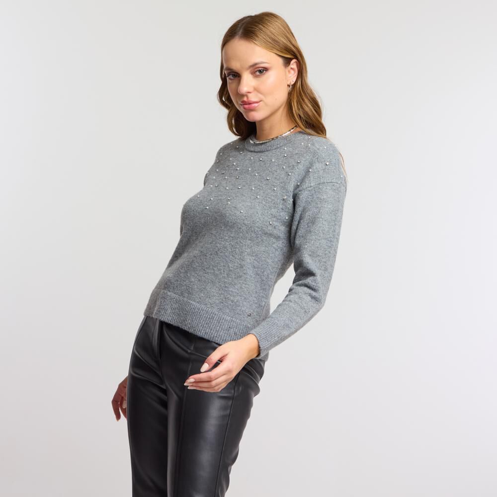 Sweater Aplicación Perlas Regular Mujer Kimera image number 2.0
