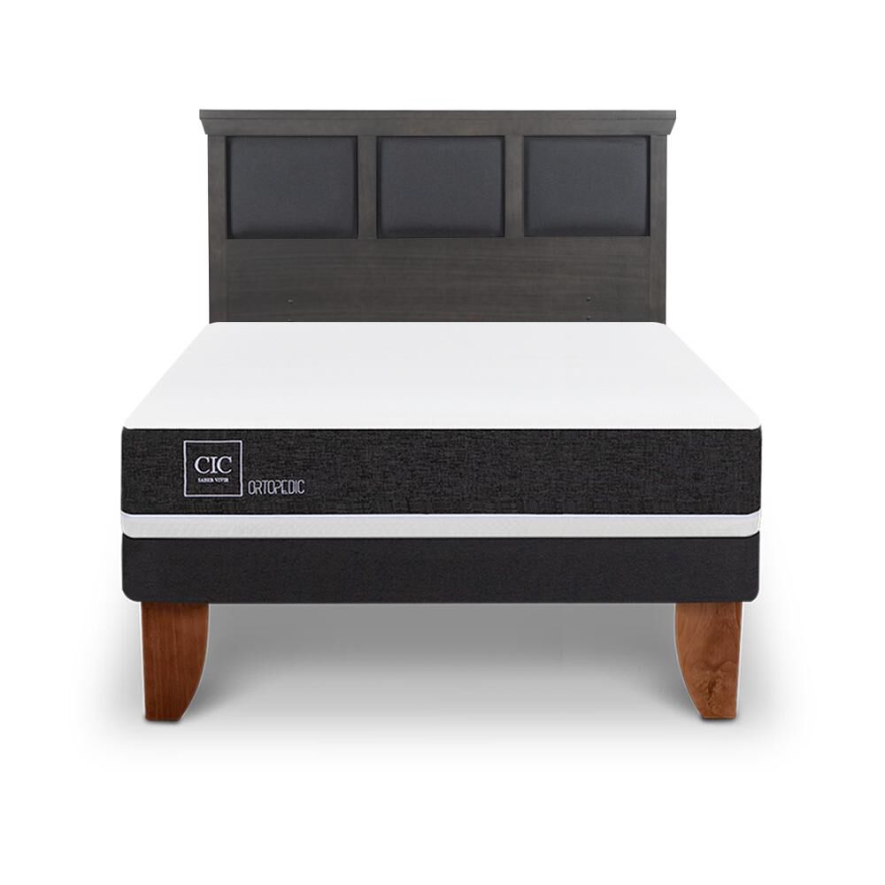 Cama Europea Cic Ortopedic / 2 Plazas / Base Normal + Respaldo image number 0.0