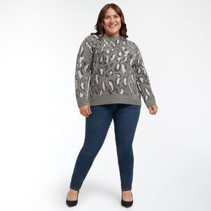 Jeans Talla Grande Tiro Alto Recto Mujer Sexy Large
