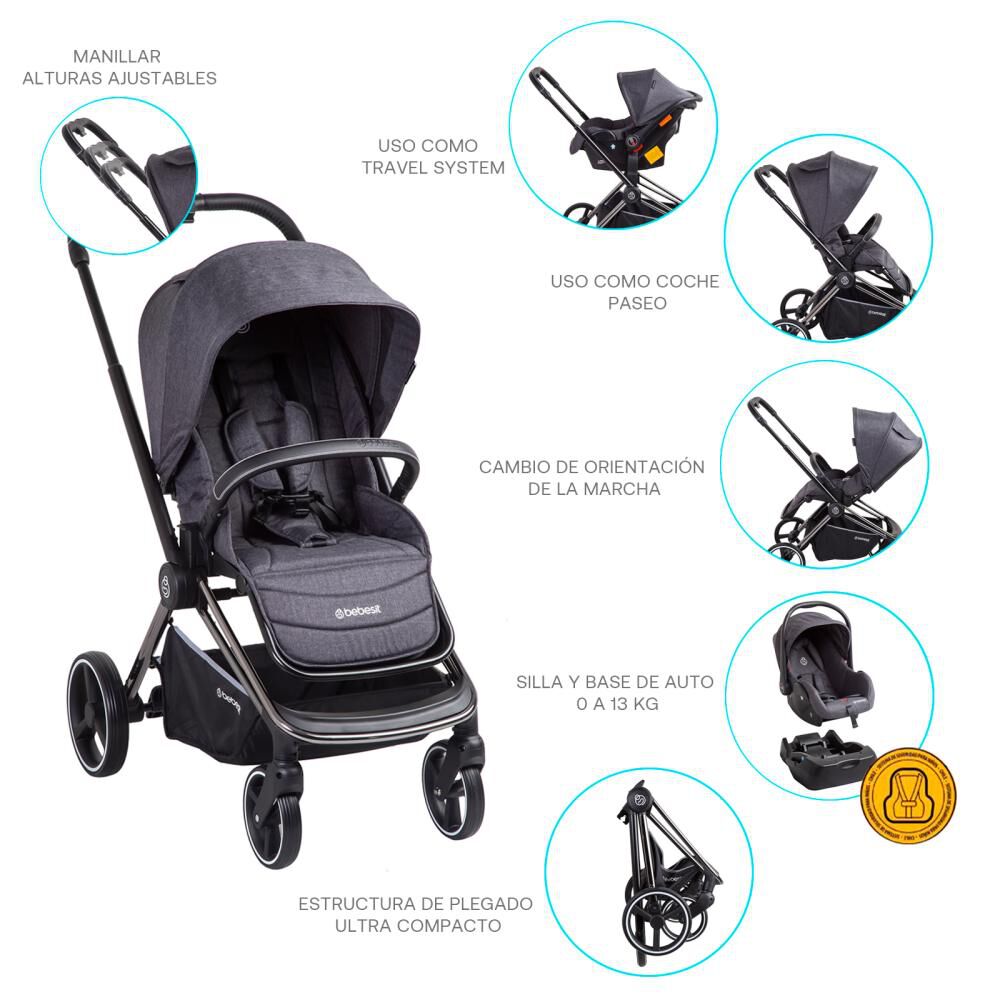 Coche Travel System Bebesit Sonic image number 11.0
