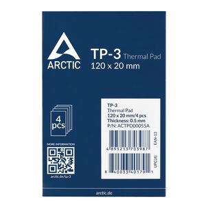 Paquete De Pads Térmicos Arctic Tp-3 120x20mm 0.5mm 4 Pcs