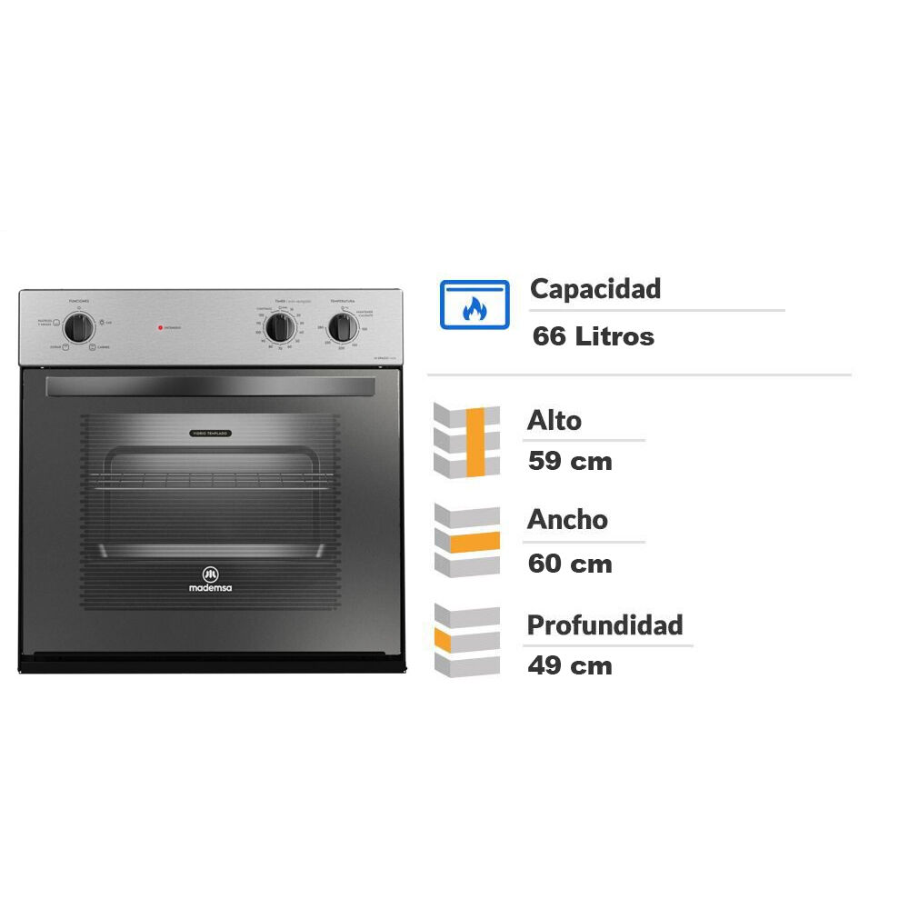 Horno Empotrado Mademsa M Spazio140 A / 66 Litros en Oferta | Hites.com