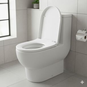 Asiento Y Tapa P.p. Soft Close Para Wc Acros Plus Marca Stretto