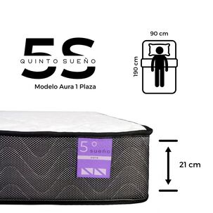 Cama Europea 1,5 Plaza + Respaldo Tubular Madera Rosado