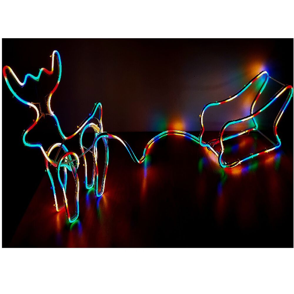 Reno Navidad Y Trineo Multicolor Led image number 0.0