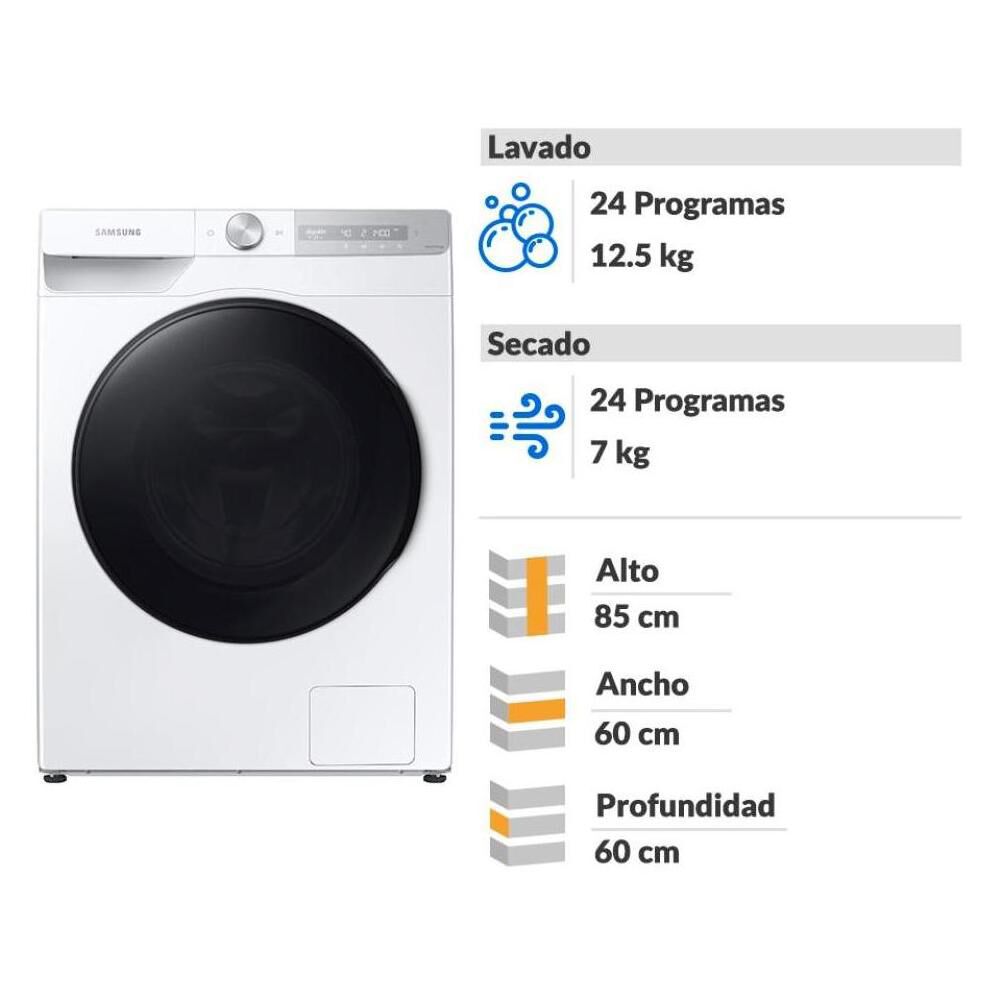 Lavadora Secadora Samsung WD12T704DBH/ZS / 12.5 Kg / 7 Kg image number 1.0