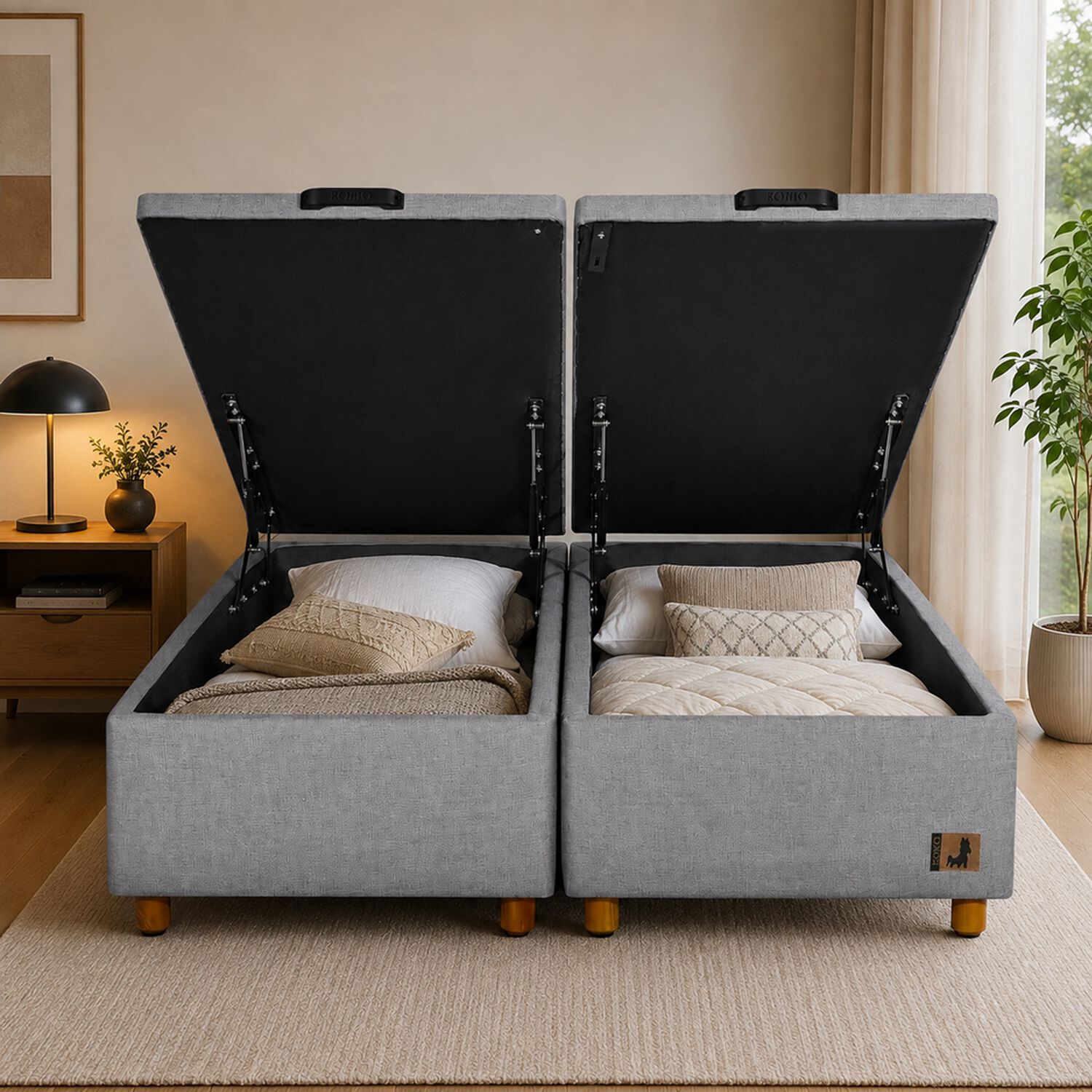 Base Cama Mons Ba&uacute;l 200 Gris / Super King / Base Dividida image number 0.0
