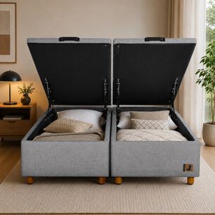 Base Cama Mons Ba&uacute;l 200 Gris / Super King / Base Dividida