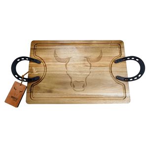 Tabla Para Picar Mediana Wayu Dise&ntilde;o Herradura 45cm Asado