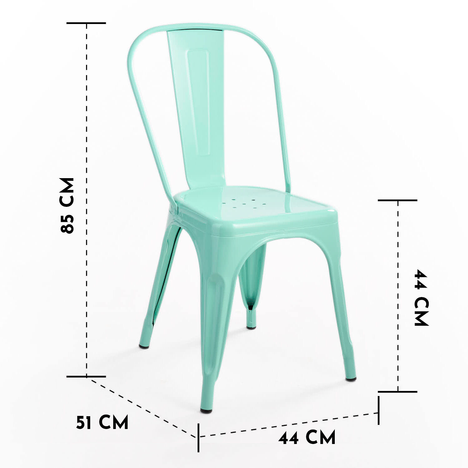 Silla De Bar Metal Tolix Menta image number 8.0