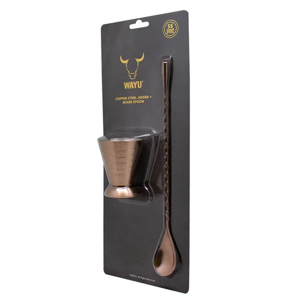 Set Medidor Y Cuchara Copper Line Wayu Cocteleria Cocina image number 3.0