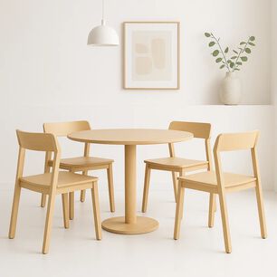 Pack De 4 Sillas De Comedor Madera Rover Viena Natural