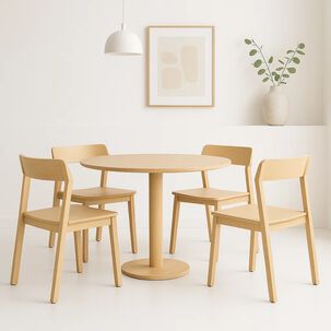 Pack De 4 Sillas De Comedor Madera Rover Viena Natural Pack De 4 Sillas De Comedor Madera Rover Viena Natural