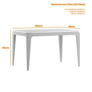 Juego De Comedor 4 Sillas Arezzo 1.20 Beige 80 X 120 X 80 Cm