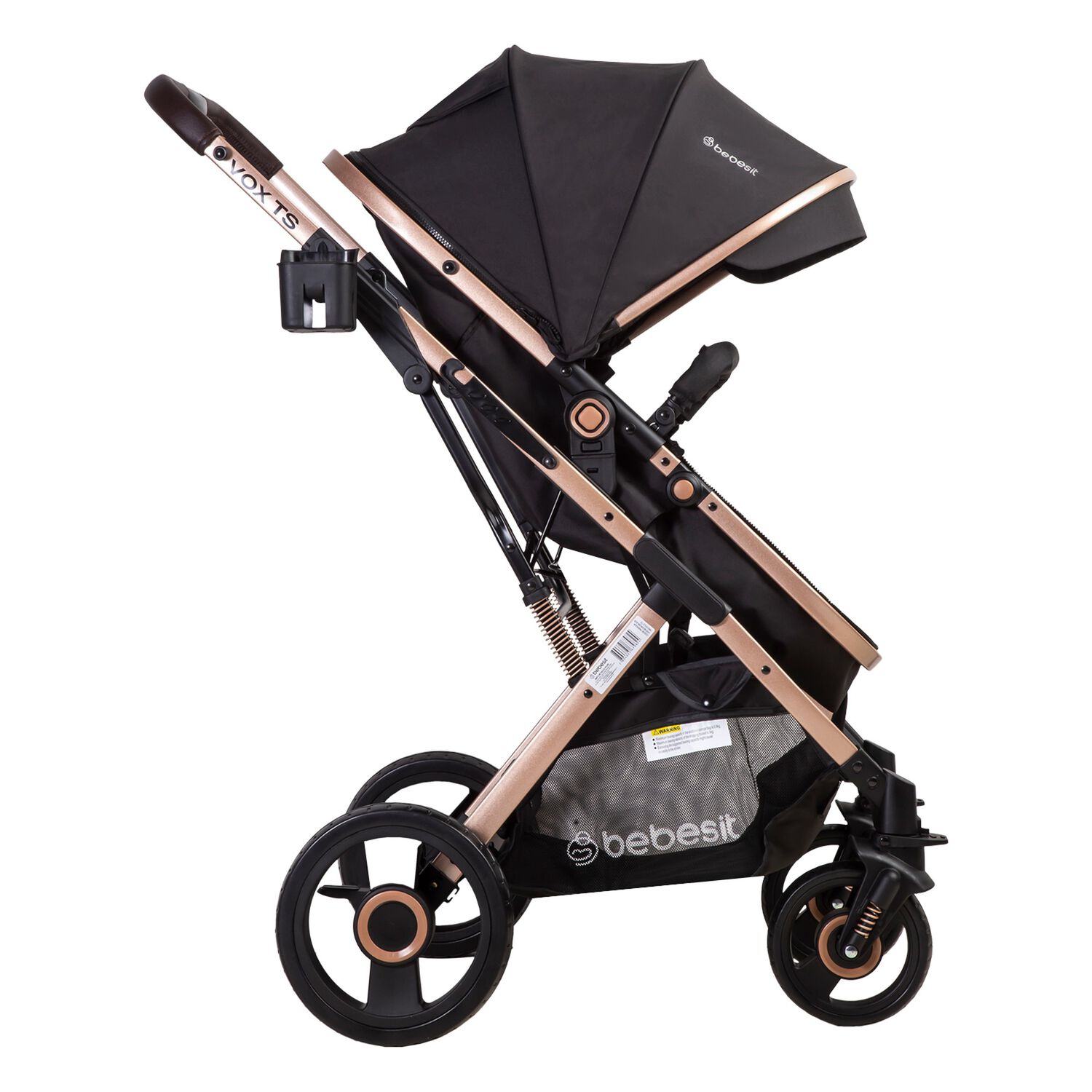 Coche Cuna Paseo Vox Gold Negro Bebesit image number 3.0