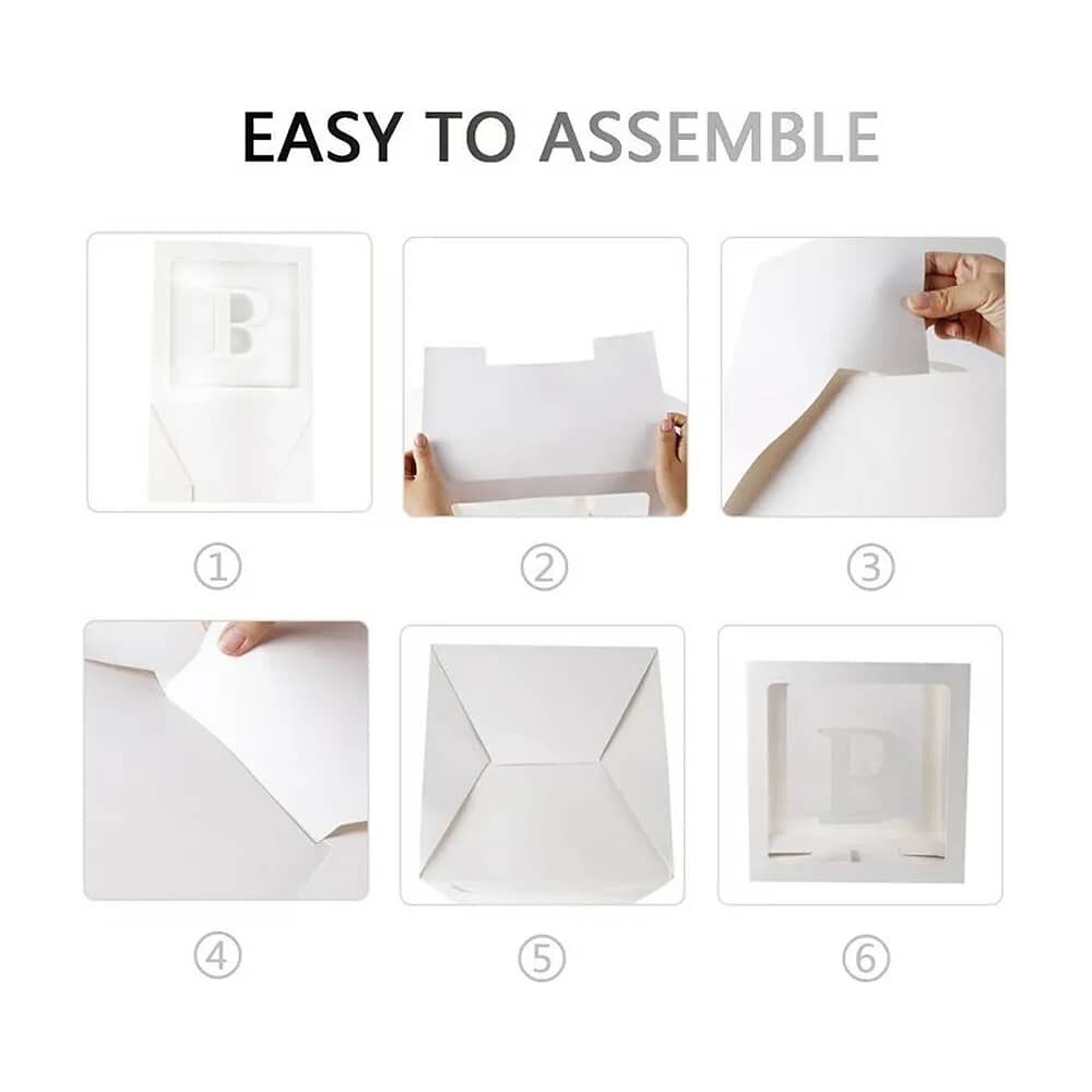 Set 4 Cajas Cubo Para Decoraci&oacute;n De Baby Shower Revelacion image number 4.0