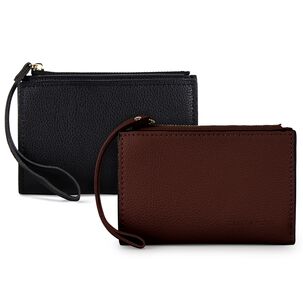 2 Billeteras De Mujer Adara Negra Y Café Carven