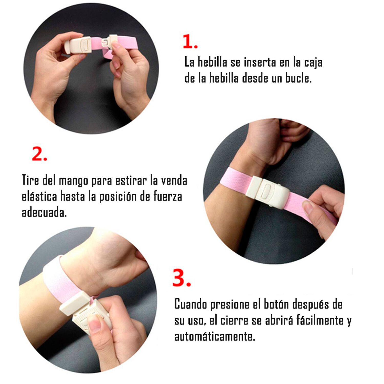 Ligadura Toma De Muestra Pediatrico Ni&ntilde;os Rosado Oneder image number 4.0