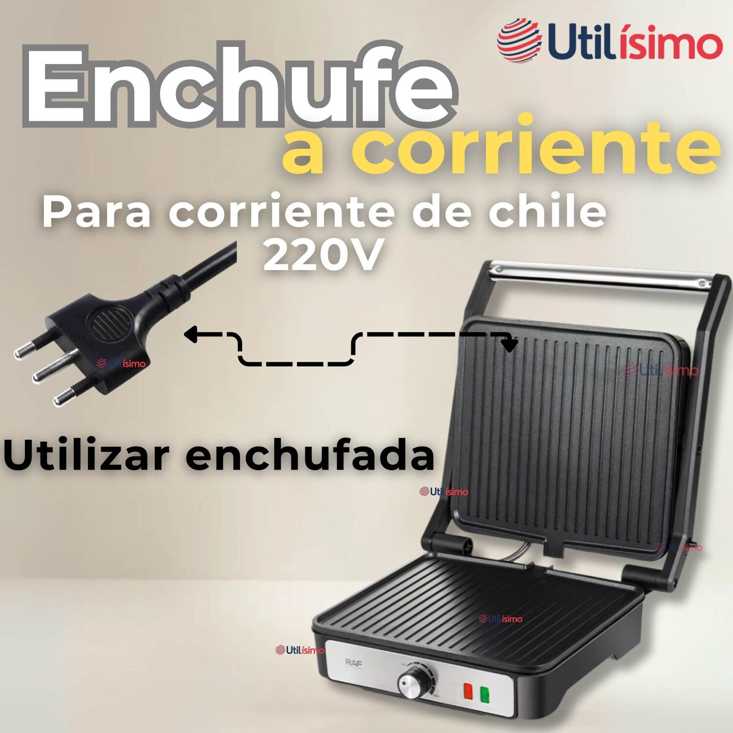 Plancha Parrillera El&eacute;ctrica 2000w Asadora Doble Cara Antiadherente image number 5.0