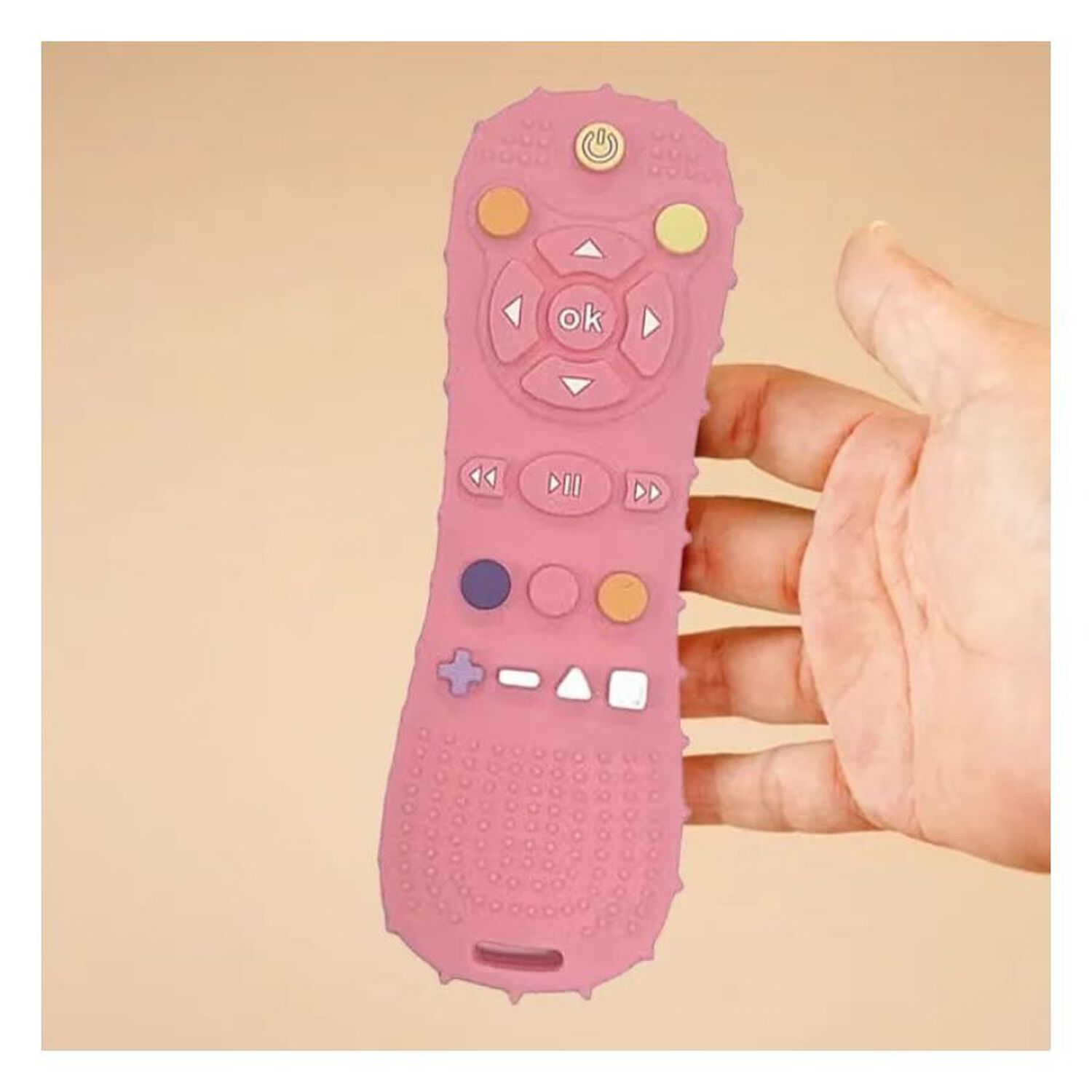 Mordedor Beb&eacute; Control Remoto Silicona Alivia Dolor Enc&iacute;as Rosa image number 3.0