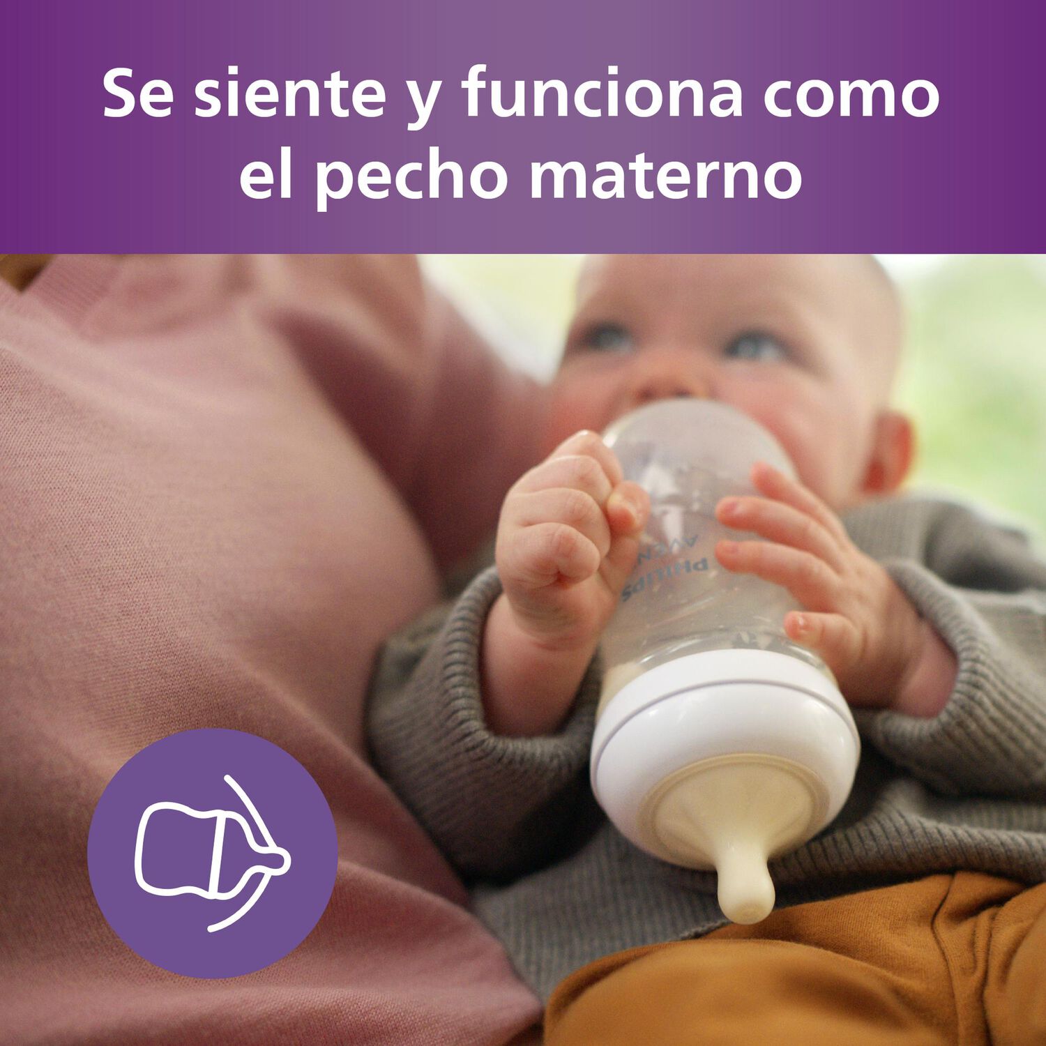 Mamadera Natural Response Con Abertura Airfree Avent Scy673/01 +1 M 260 Ml image number 5.0