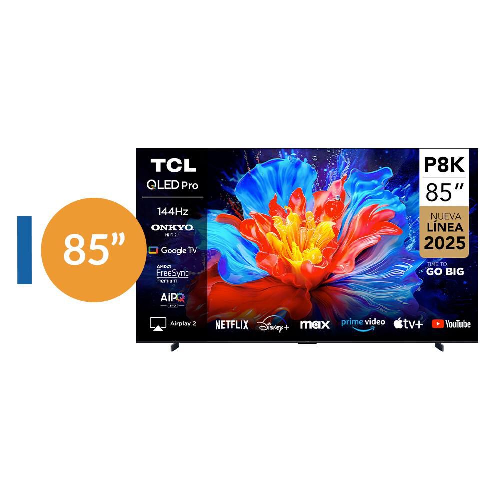 Qled 85" TCL 85P8K / Ultra HD 4K / Smart TV image number 0.0