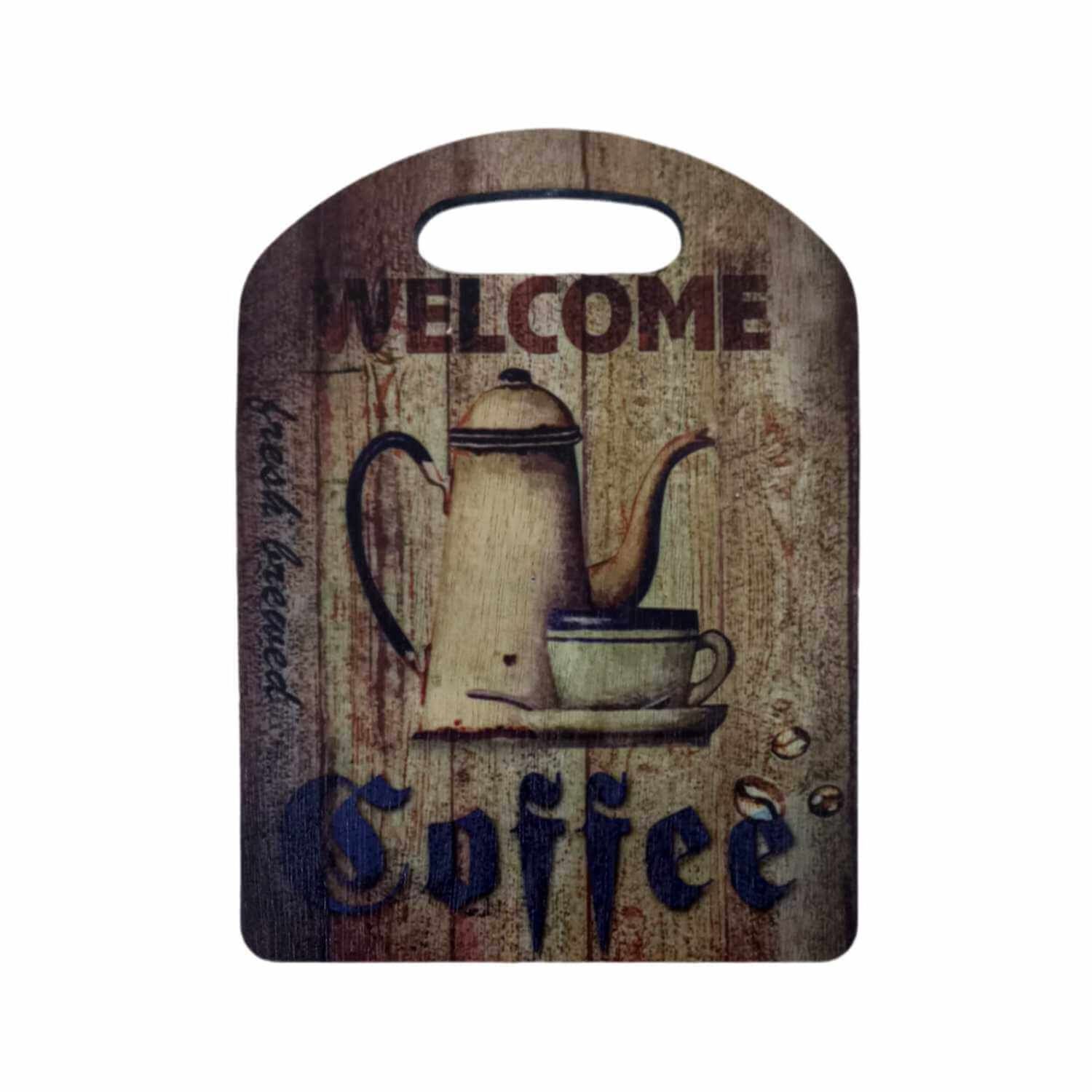Tabla Para Cocktail Madera 22x16 Cm Welcome Coffe image number 0.0