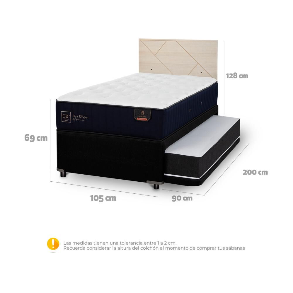 Cama Nido Cic Cama Nido / 1.5 Plazas / Base Funcional + Respaldo image number 2.0