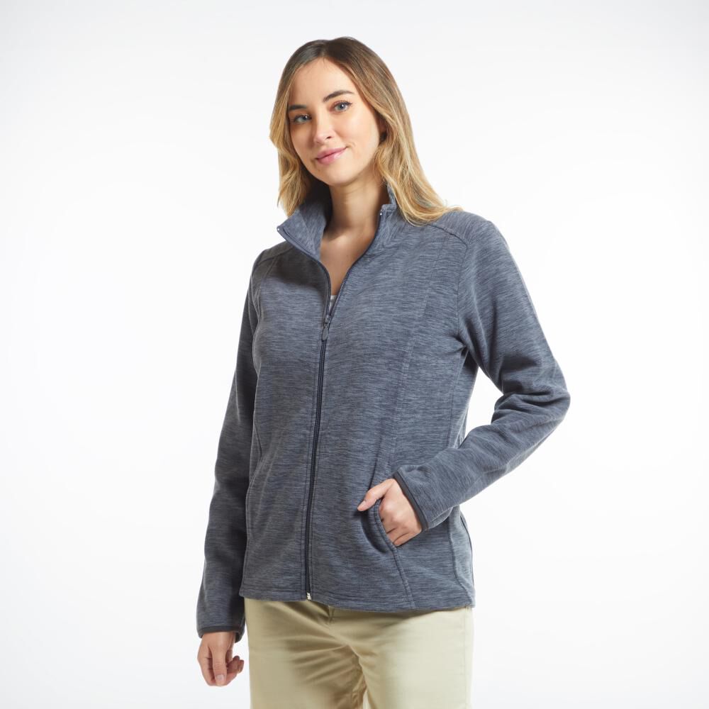 Poler&oacute;n B&aacute;sico Melange Cuello Redondo Mujer Geeps image number 2.0