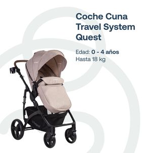 Coche Cuna Travel System Quest Lx Beige Bebesit