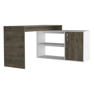 Escritorio En L 1 Puerta Axis - Bellota / Blanco Marquez Tuhome