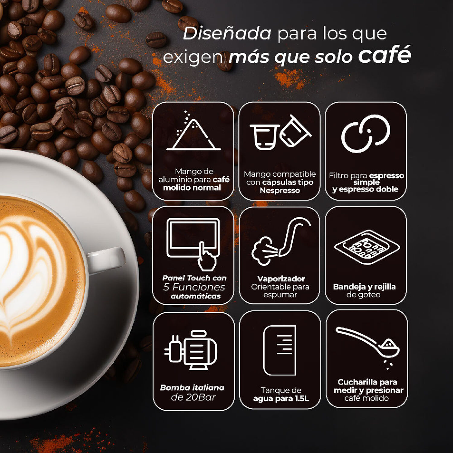 Cafetera Espresso Cool Shot 5 En 1 image number 5.0