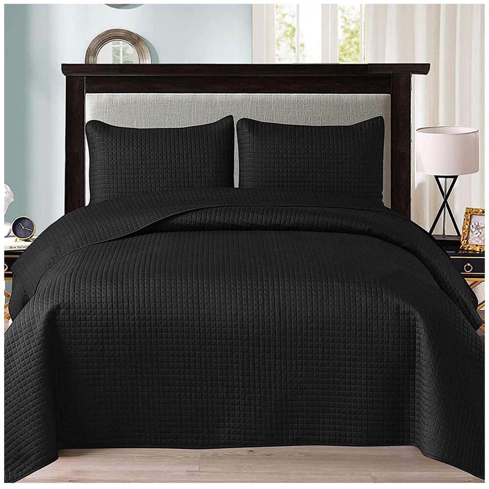Cubrecama Quilt King Negro image number 0.0
