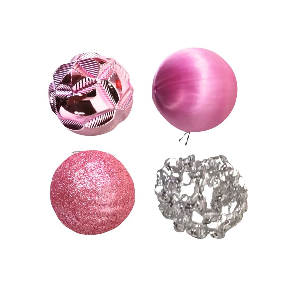 Set 15 Piezas Decoracion Bambalinas Diseño Plateado Rosa 6cm image number 1.0