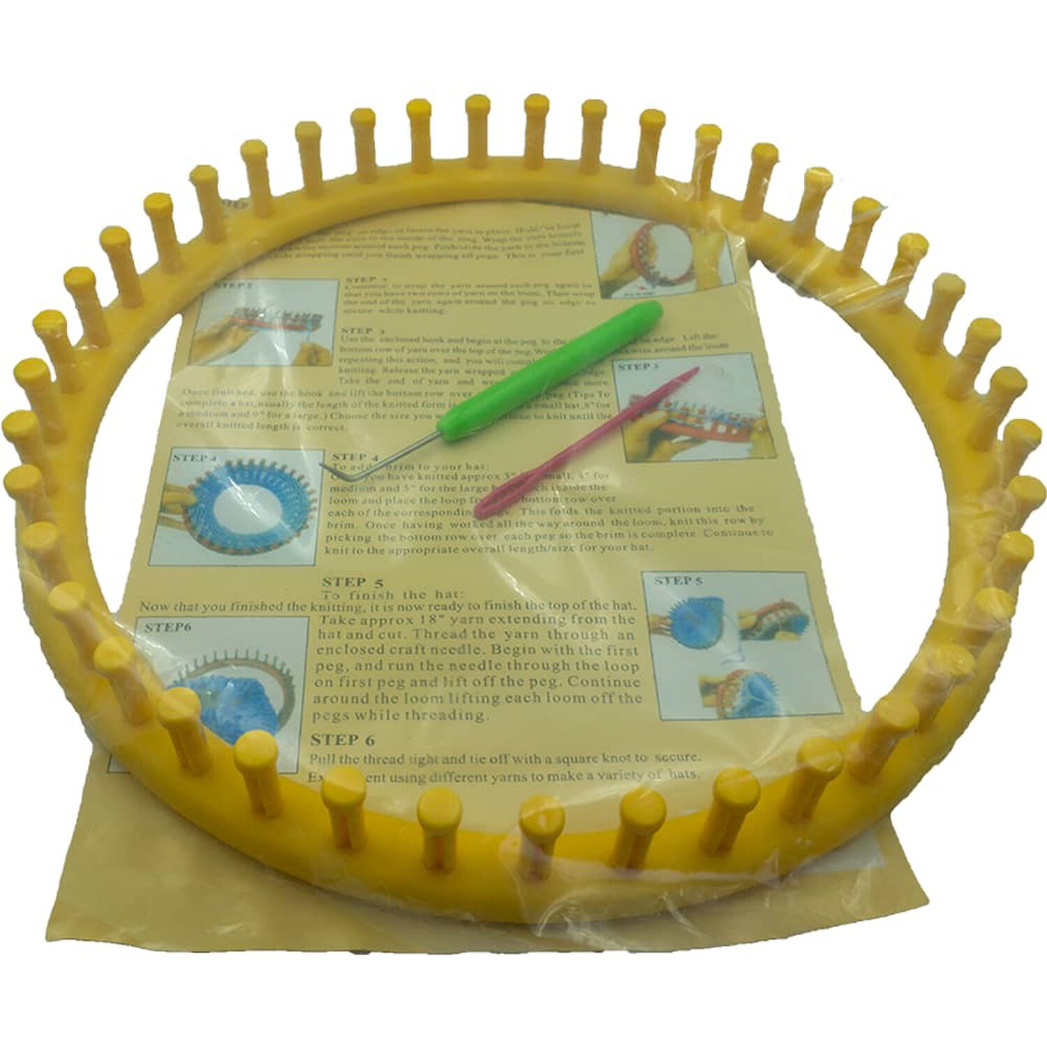 Telar Pl&aacute;stico Circular 29 Cms + Gancho Telar Y Aguja Pl&aacute;sti image number 0.0