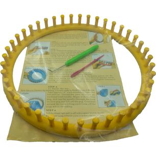Telar Pl&aacute;stico Circular 29 Cms + Gancho Telar Y Aguja Pl&aacute;sti