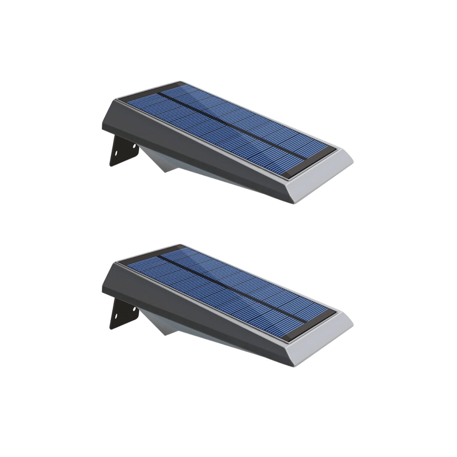 Pack 2 Aplique Solar Contra Agua Ultra Plano Con Sensor De Movimiento image number 0.0