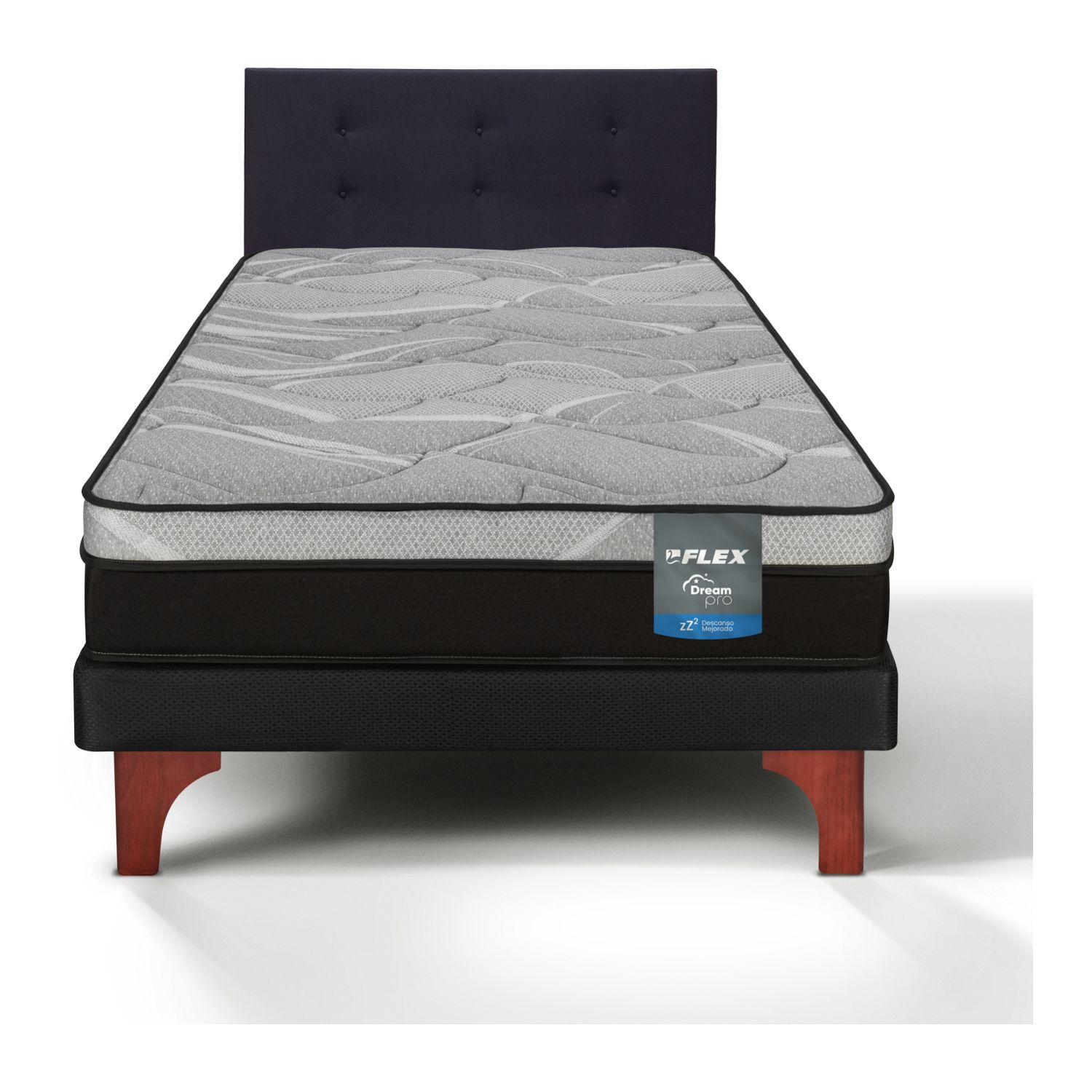 Cama Europea Flex Dream Pro / 1.5 Plazas + Respaldo image number 0.0