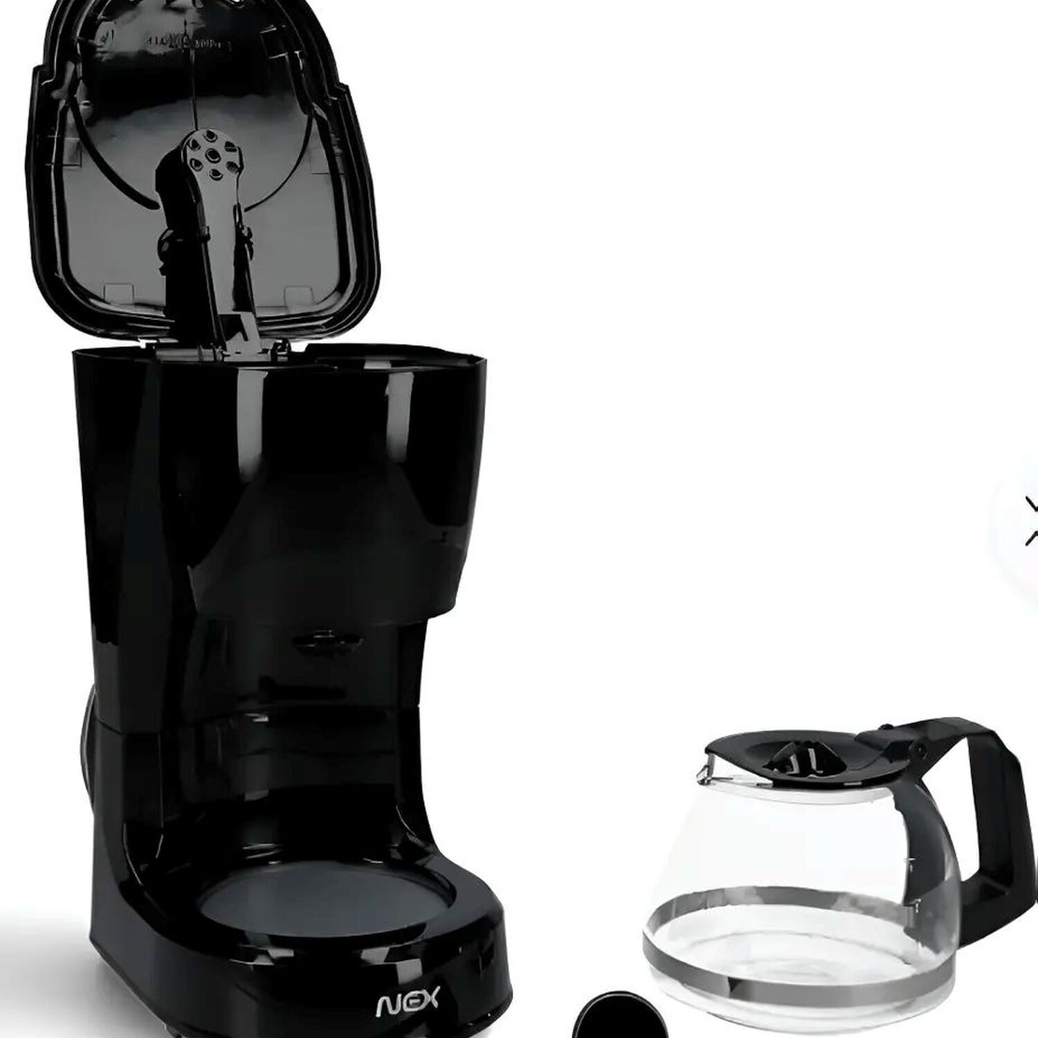 Cafetera Por Goteo Nex Cf-650 4 Tazas 600ml Negra Autom&aacute;tica image number 0.0