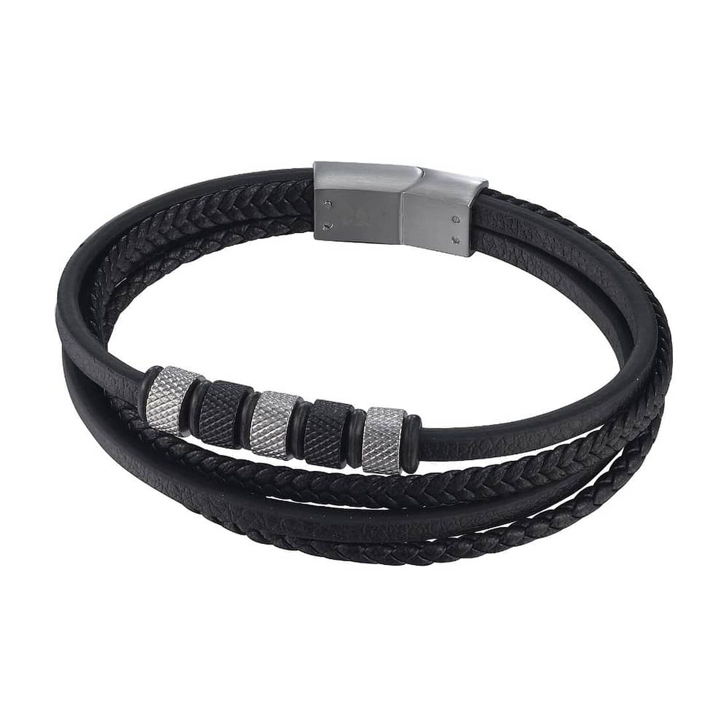 Pulsera De Hombre Cat J011b20112 Plateado-negro image number 0.0