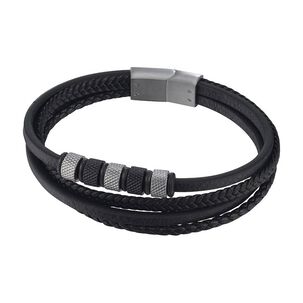Pulsera De Hombre Cat J011b20112 Plateado-negro