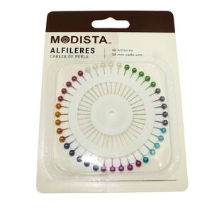 Alfileres Cabeza De Perla 40 Unidades 38mm Modista&reg;