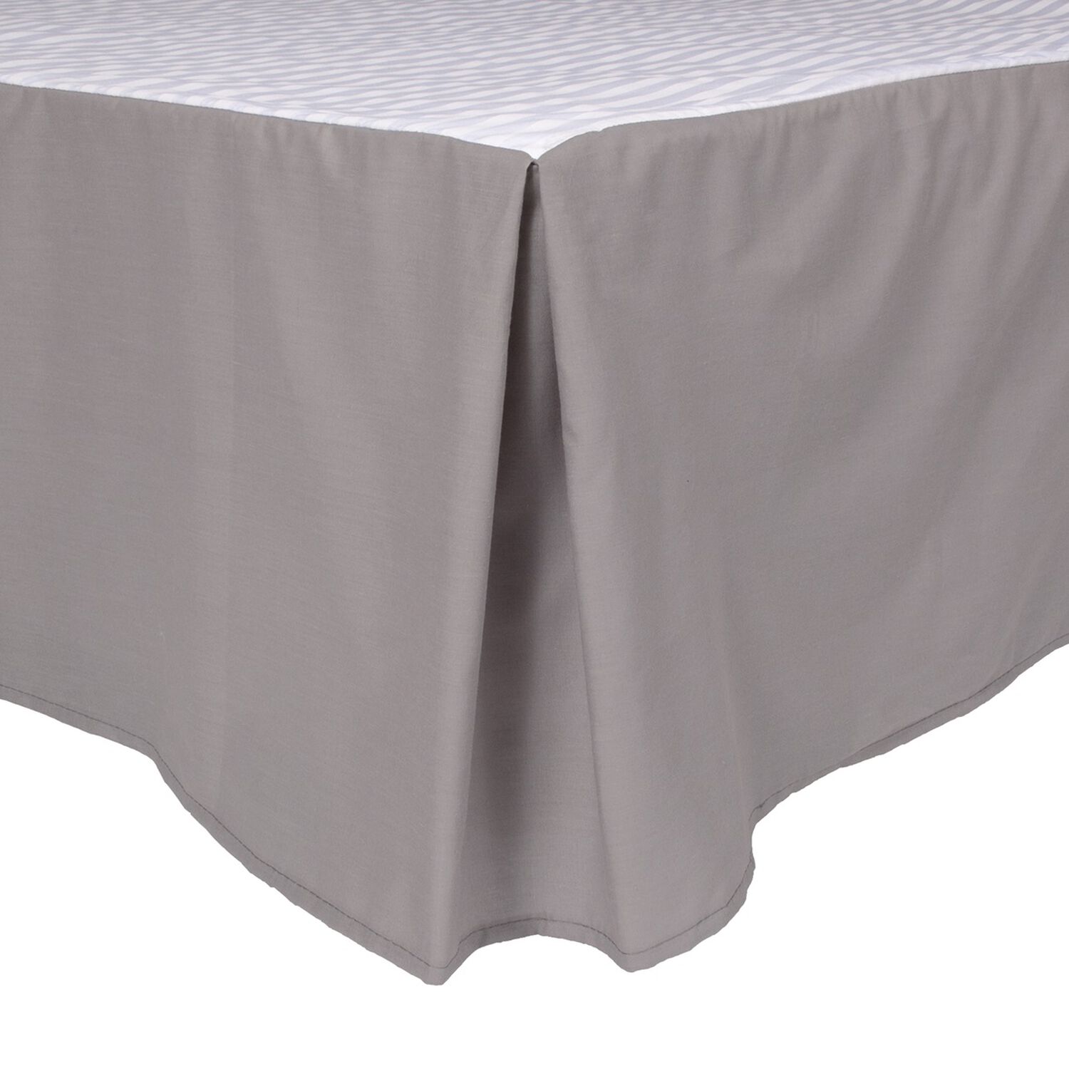 Faldon Unicolor 2 Plazas Color Gris 144 Hilos Arthome image number 0.0