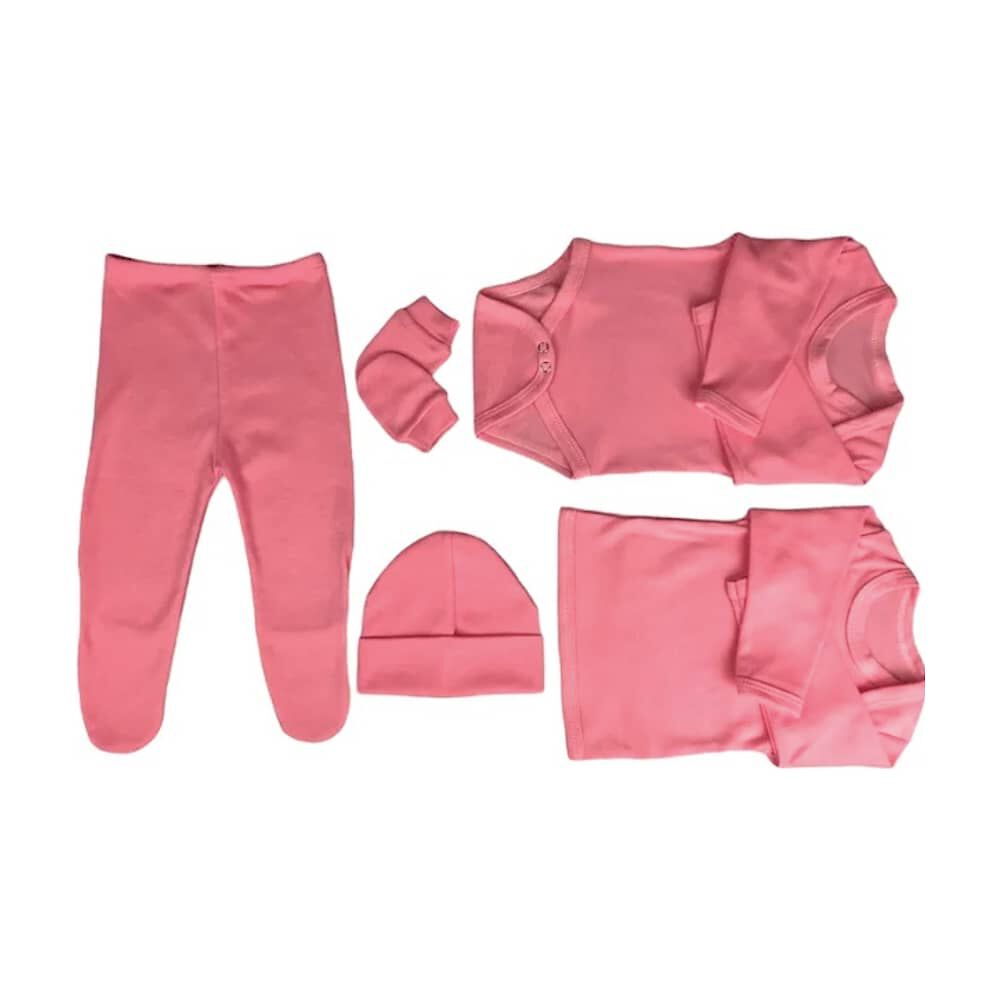 Pack Ajuar Beb&eacute; 100% Algod&oacute;n (0-3 Meses) Rosado image number 2.0