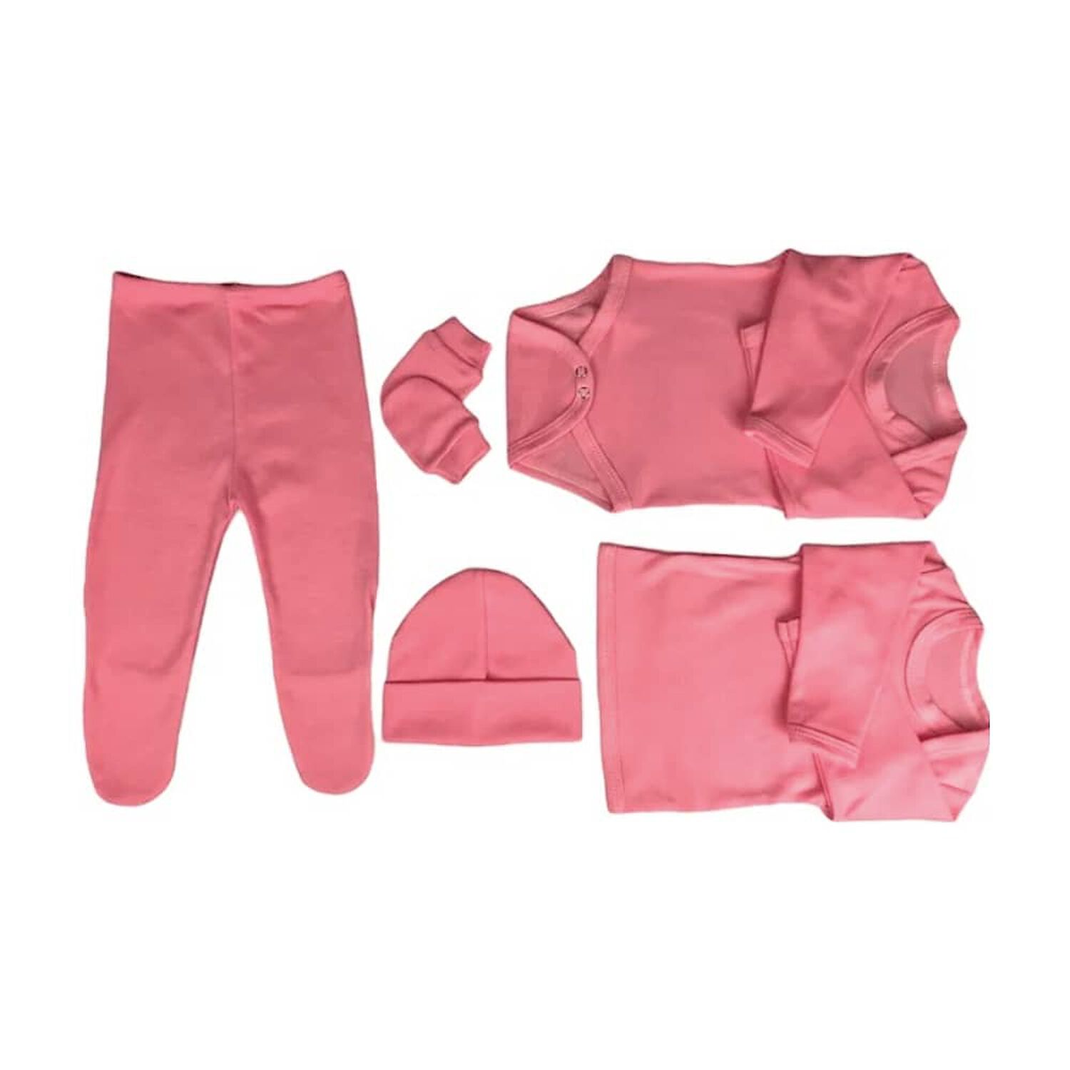 Pack Ajuar Beb&eacute; 100% Algod&oacute;n (0-3 Meses) Rosado image number 2.0