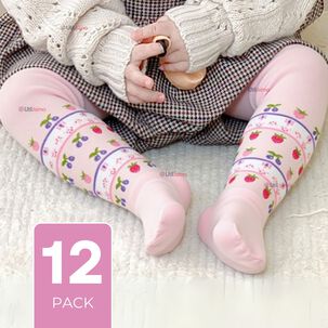 GENERICO Pack 12 Ballerinas Algodón Primera Capa Surtidos Bebé Niña