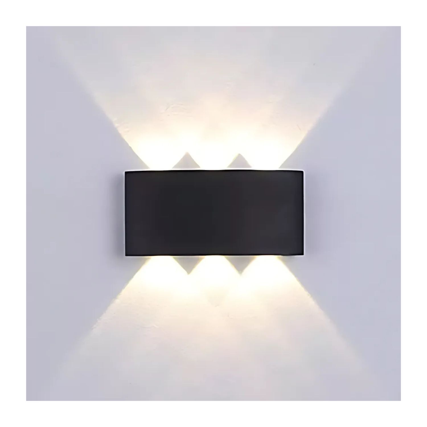Set 2 Foco 6 Leds Led Aplique Pared Luz Fria Calida Exterior image number 1.0