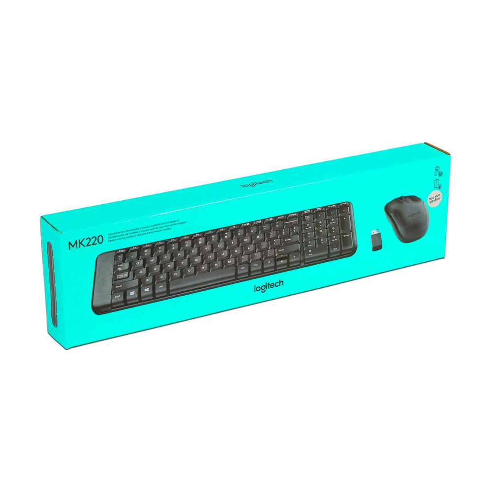 Kit Teclado Y Mouse Inalambrico Logitech Mk220 Usb Español image number 9.0