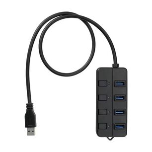 Hub 3.0 Con 4 Puertos Usb 30cm Negro